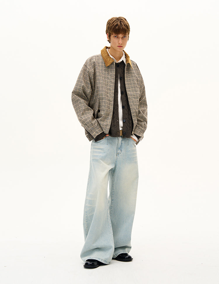 Corduroy Lapel Check Jacket