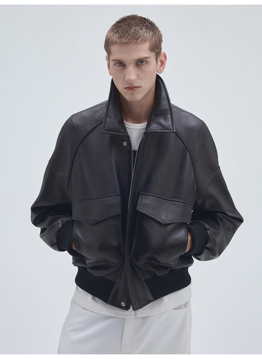 Form-Grain Sheepskin Pocket Jacket