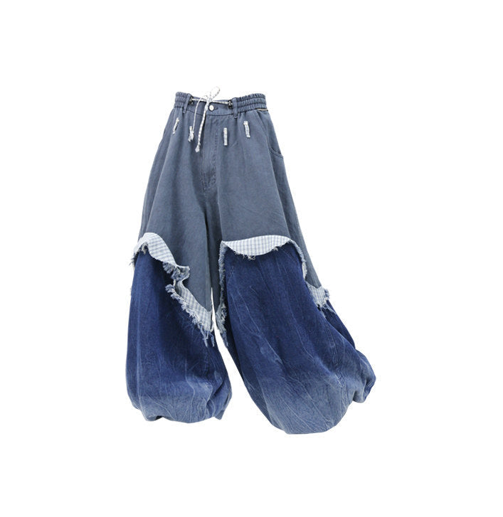 Wash-Effected Gradient Denim Pants