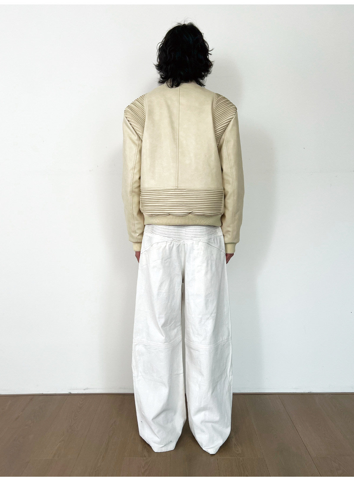 Coated and Waxed Casual Pants