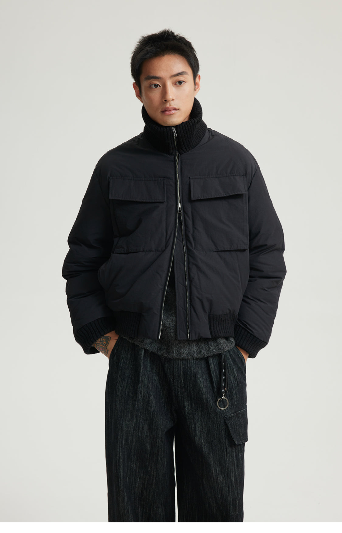 Large Pocket Down Jacket