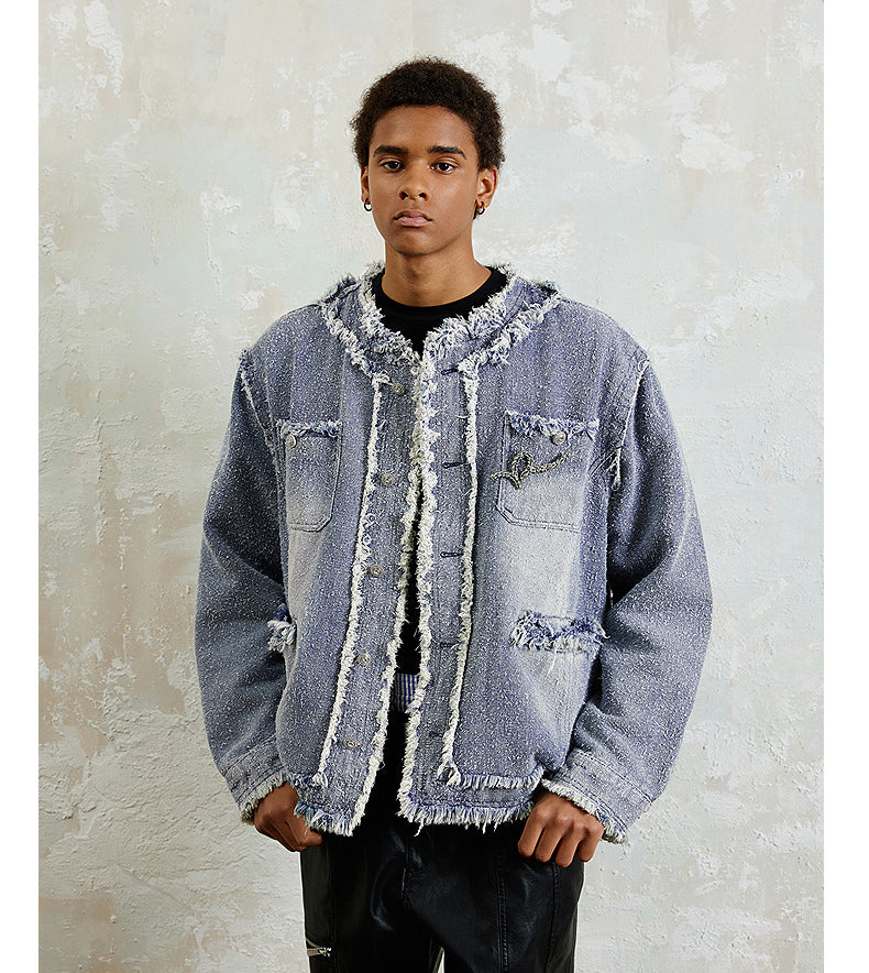 Short Wide Denim Jacket