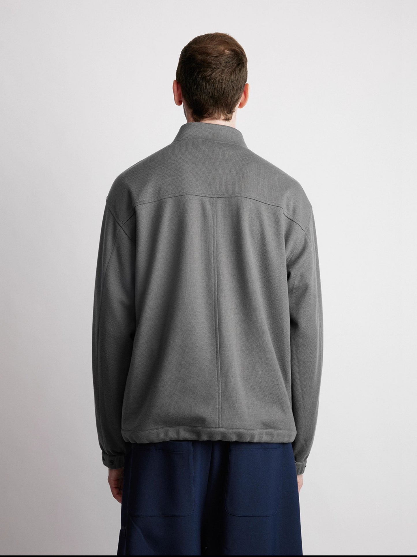 Wool Blend Zipper Jacket