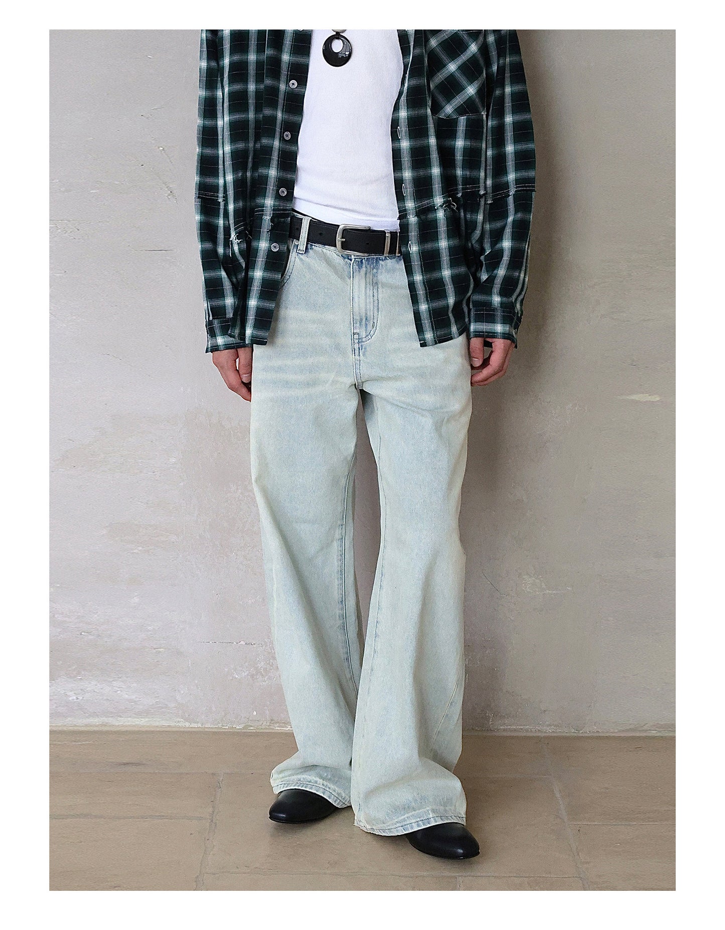 A-line straight jeans