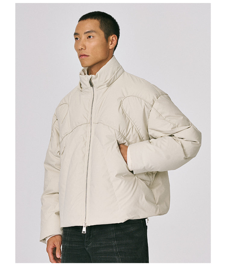 Hooded down jacket