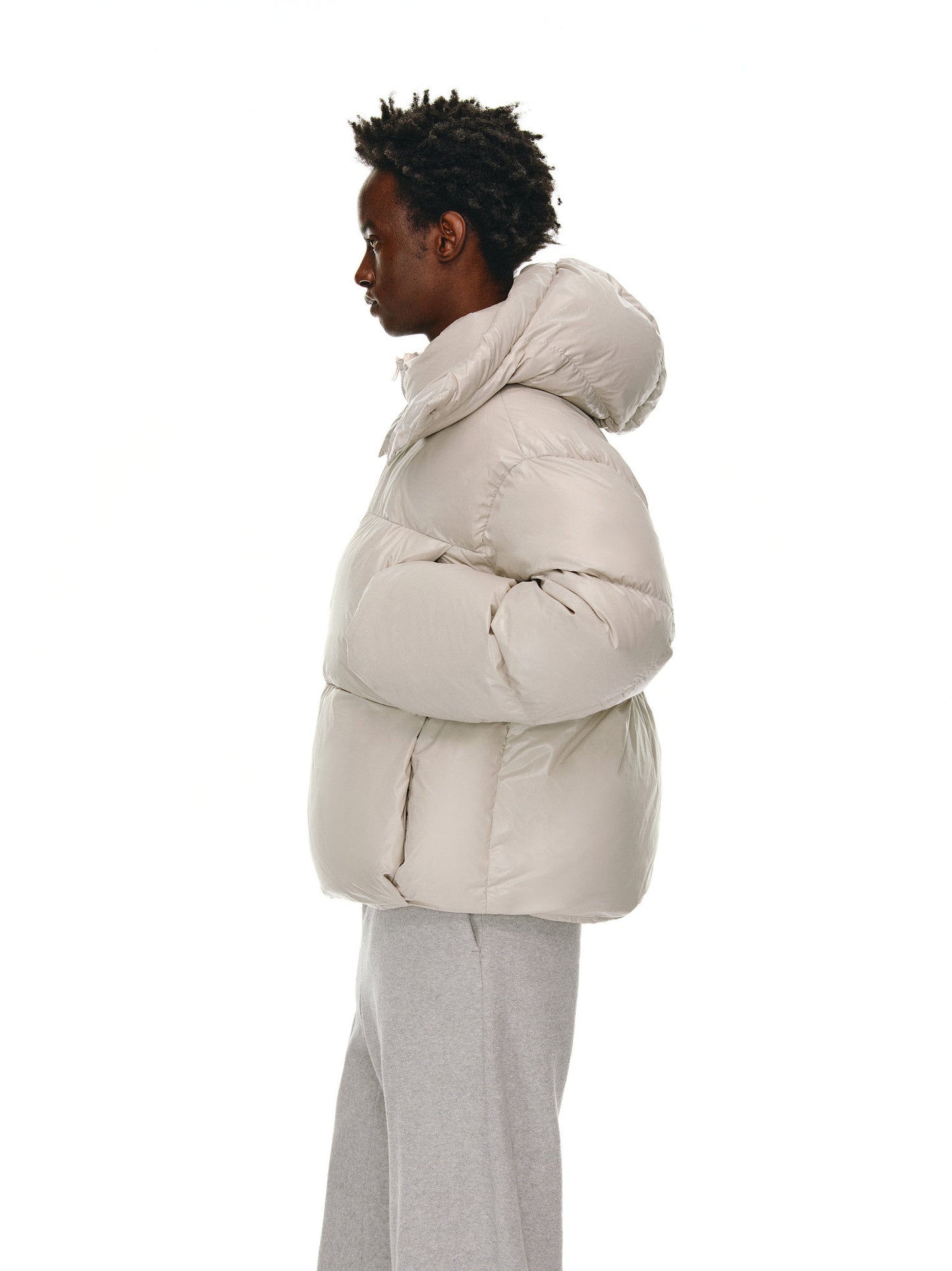 Detachable Hood Puffer Down Jacket