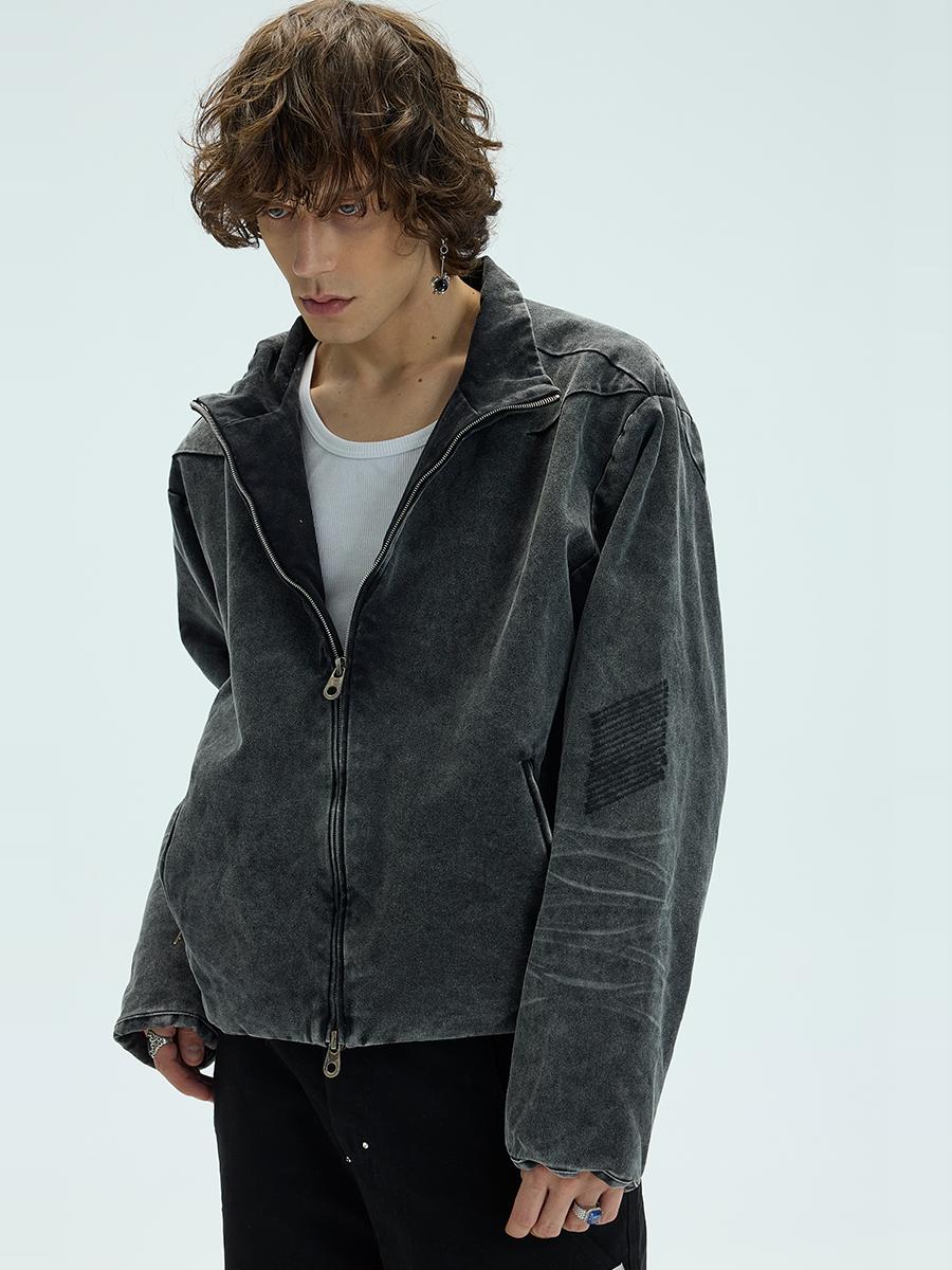 Short wide cotton jacket