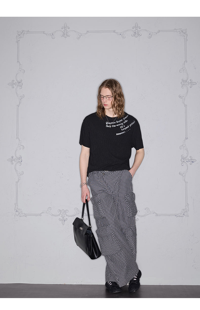 Deconstructed letter print T-shirt