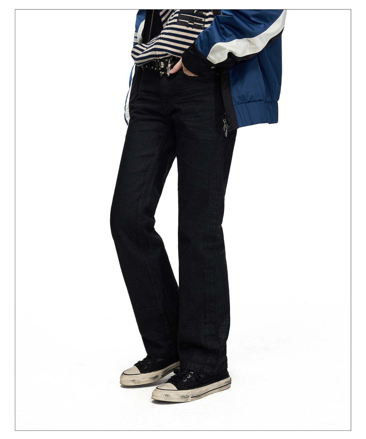 Waxed Retro Slim Jeans