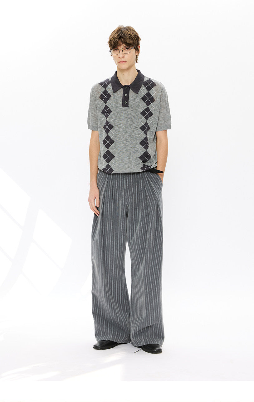 Knit polo shirt