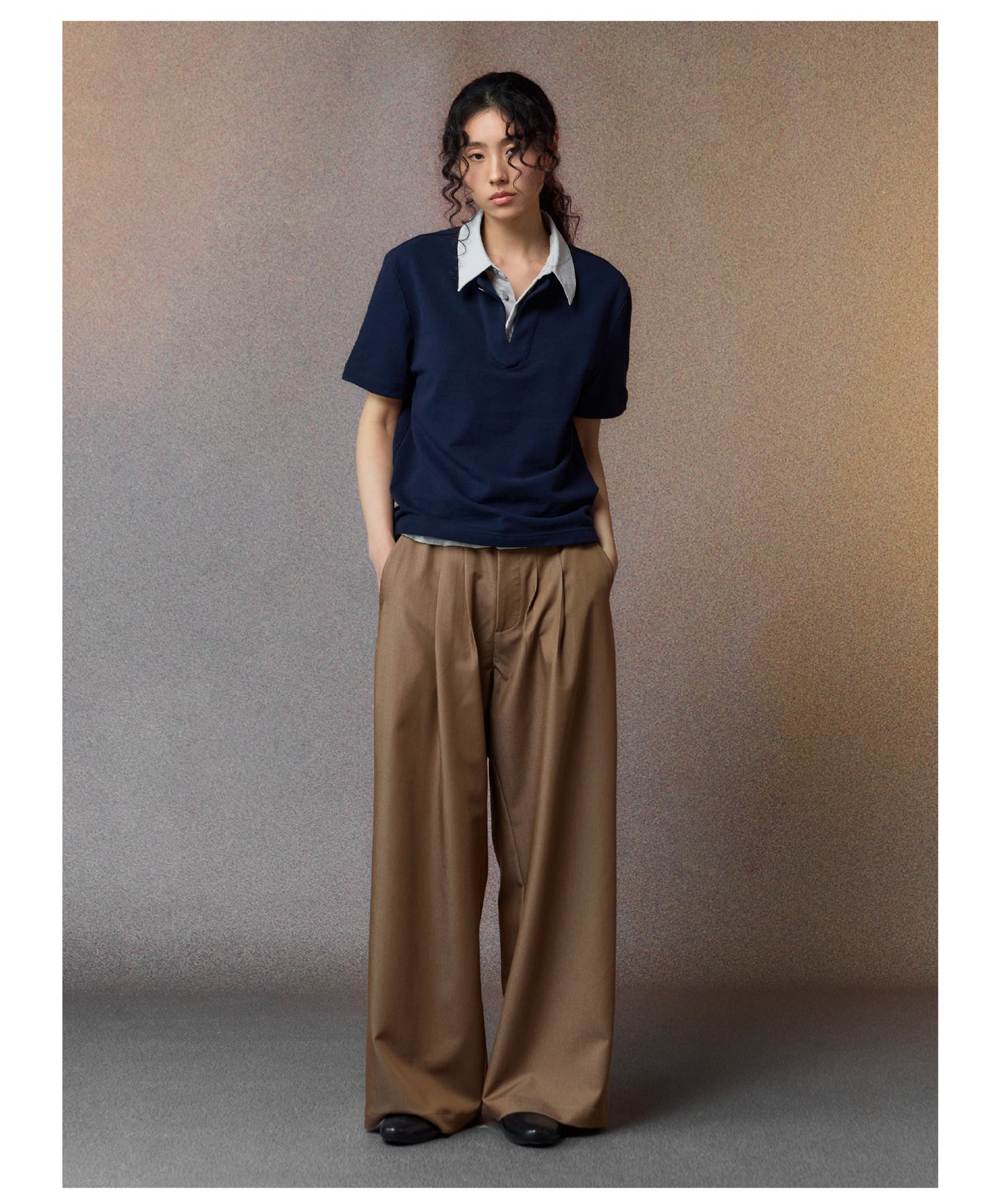 Faux Two-Piece Polo Shirt