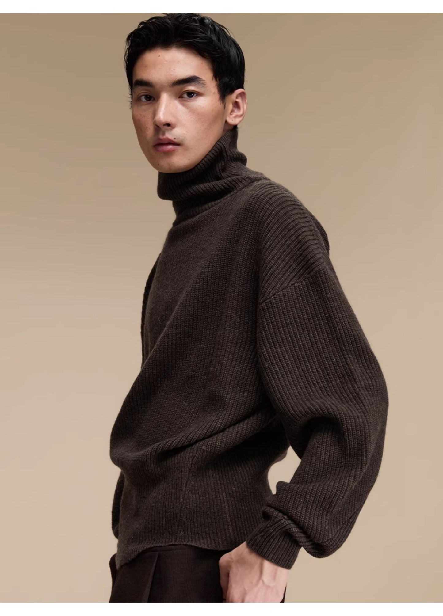 Wool blend turtleneck sweater