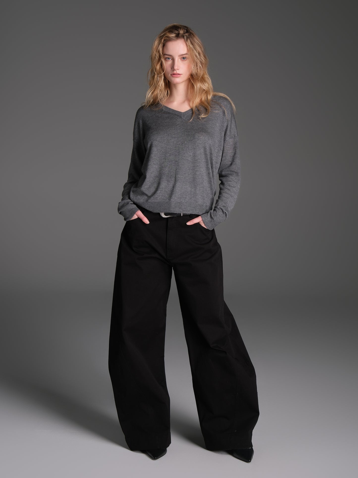 Wide leg casual pants