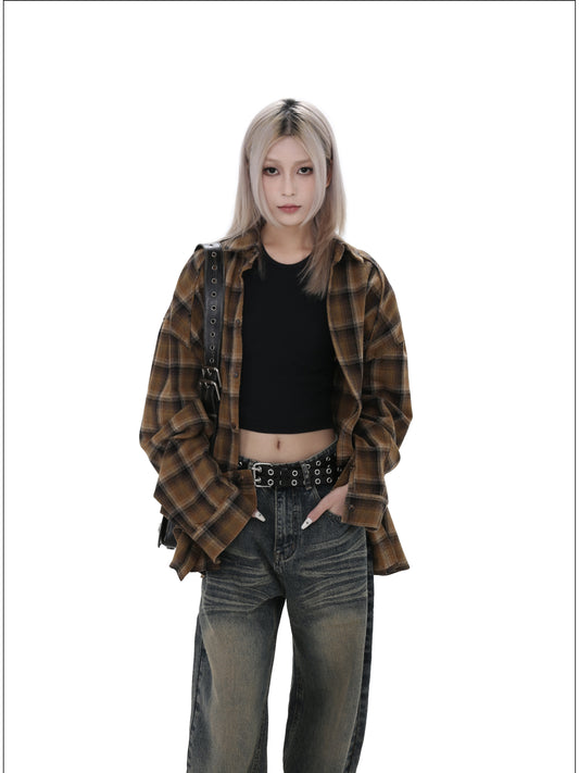 Unisex Retro Check Shirt