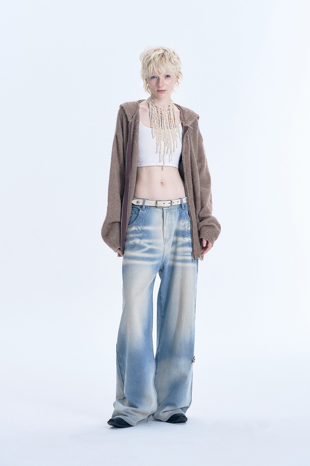 Sequined Hooded Knit