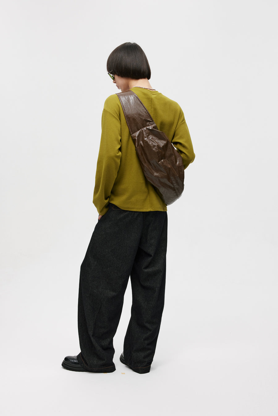 Eco-friendly leather shoulder bag