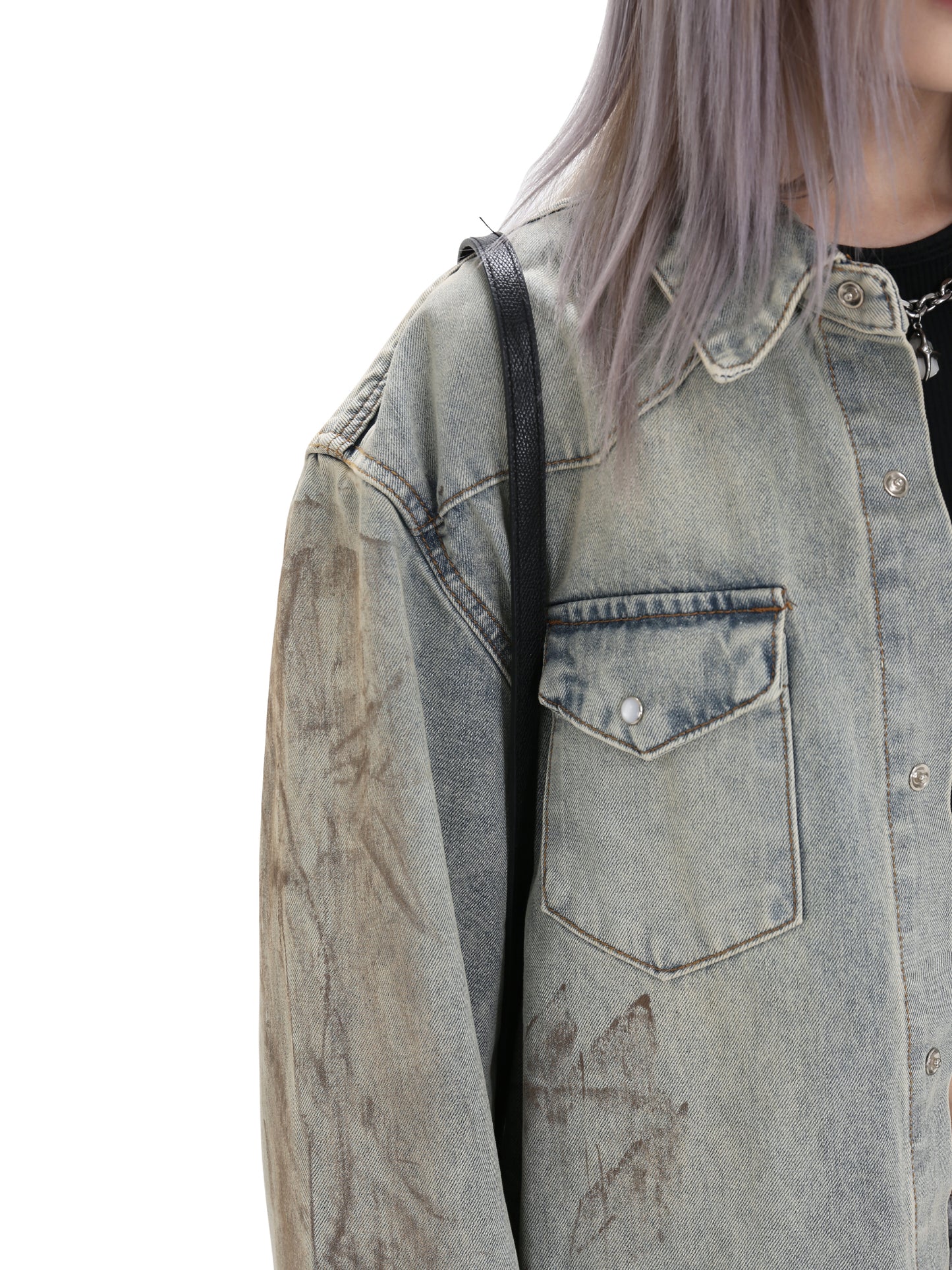 Dirty Mud Dyed Denim Shirt