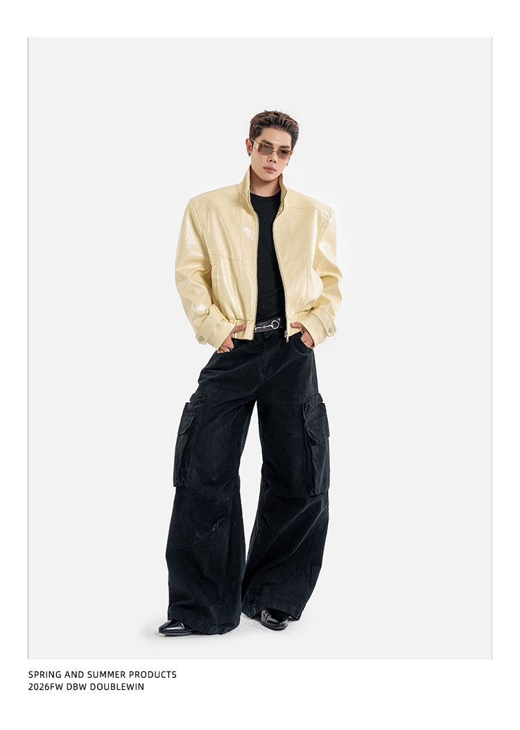 Deconstructed Leather Jacket