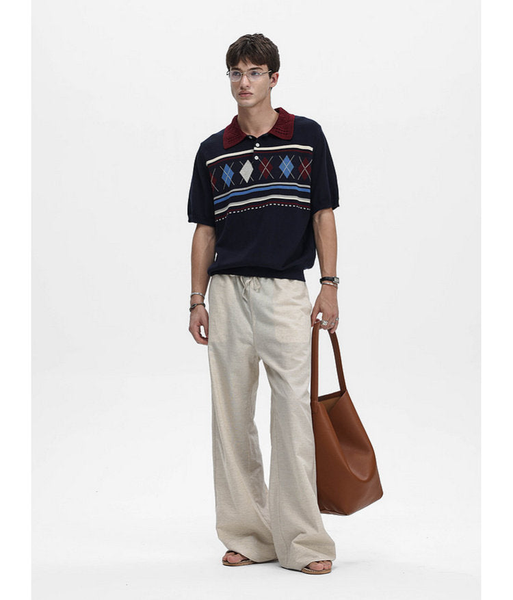 Lightweight knit polo shirt