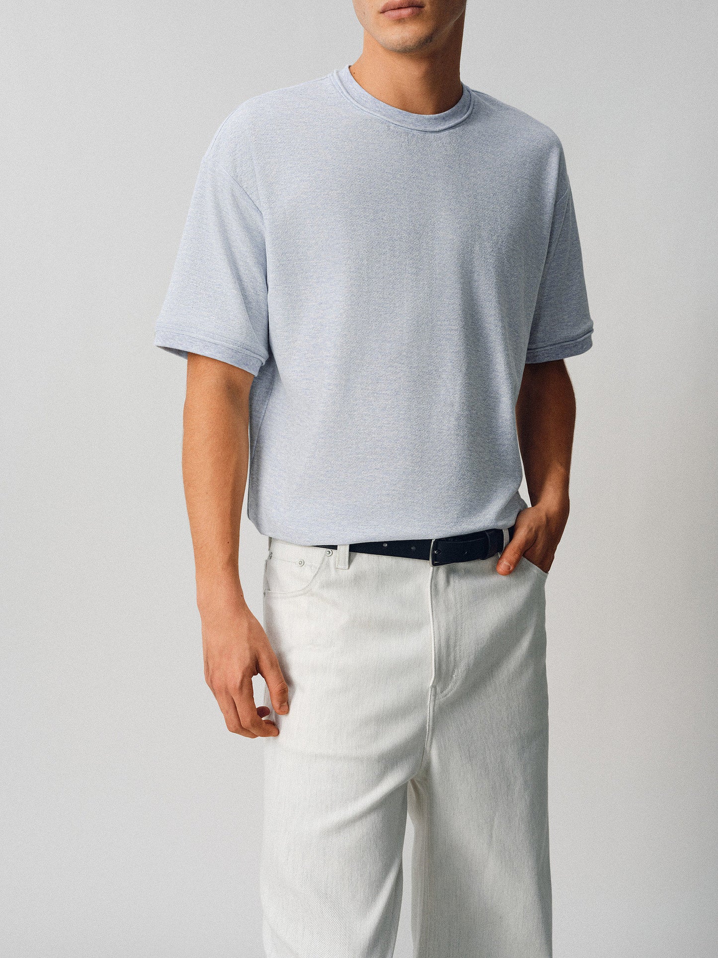 Basic Round-Neck Cotton T-Shirt