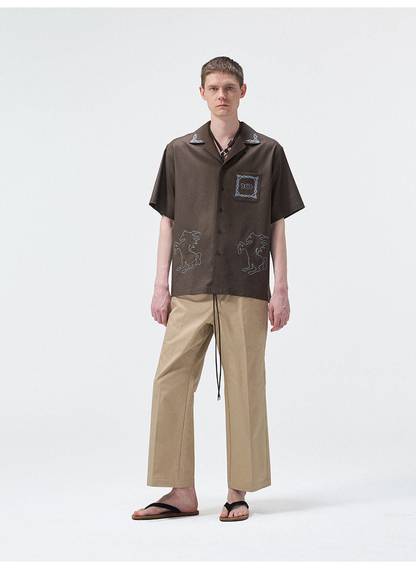 Embroidered Linen Shirt