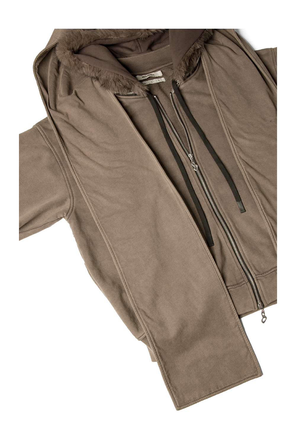 Wash-processed oversized sweatshirt