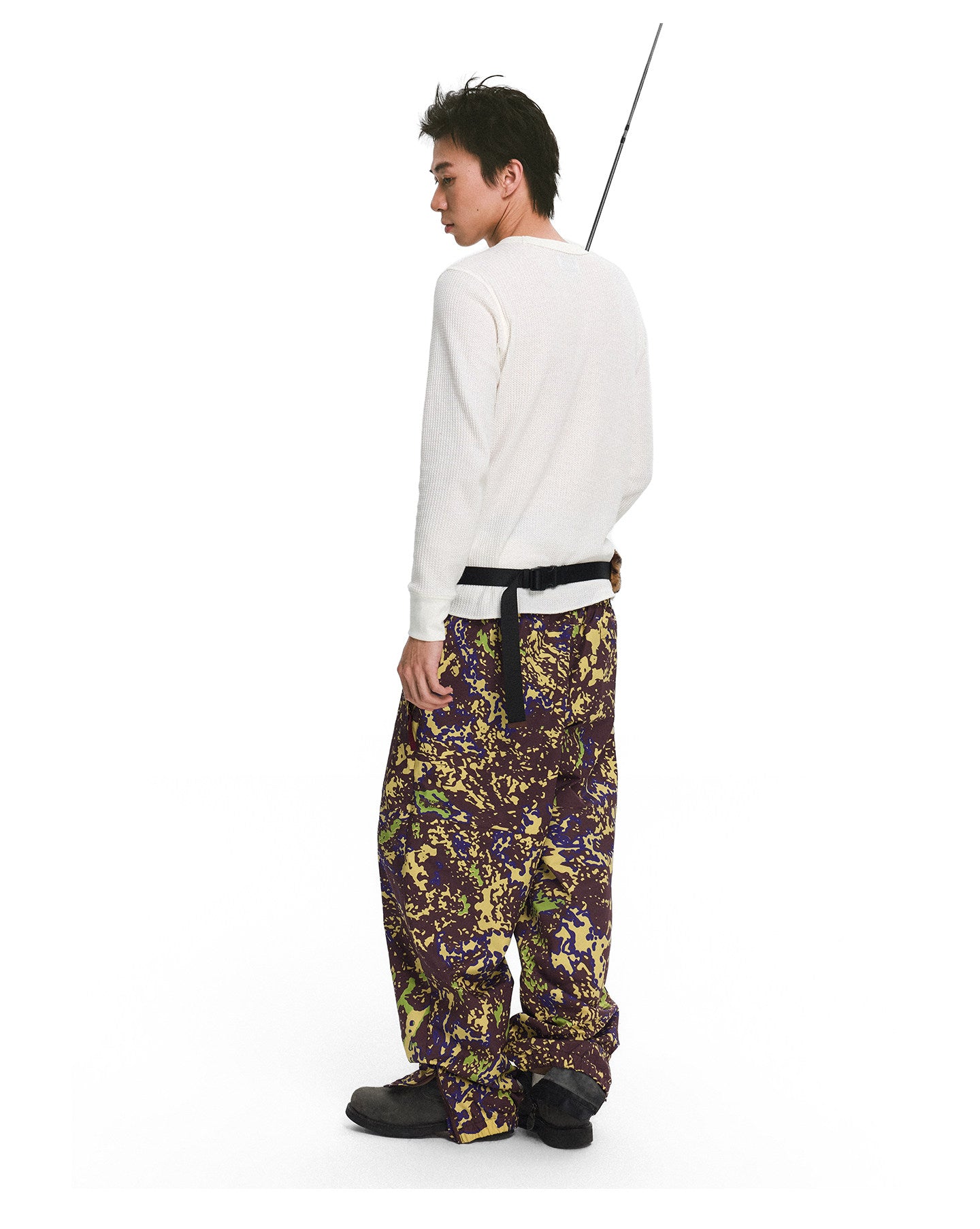 Nylon Mesh Zipper Sports Casual Pants