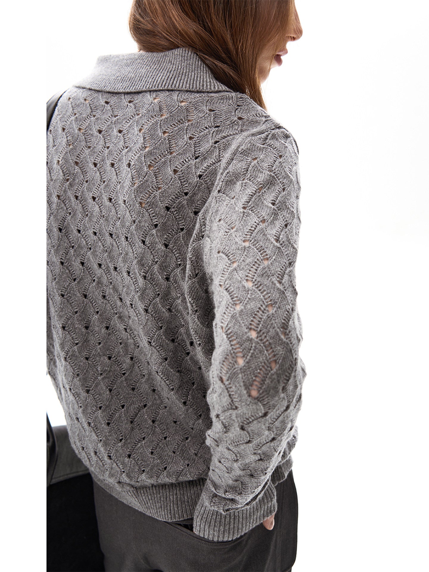 Medium-length lightweight knit cardigan