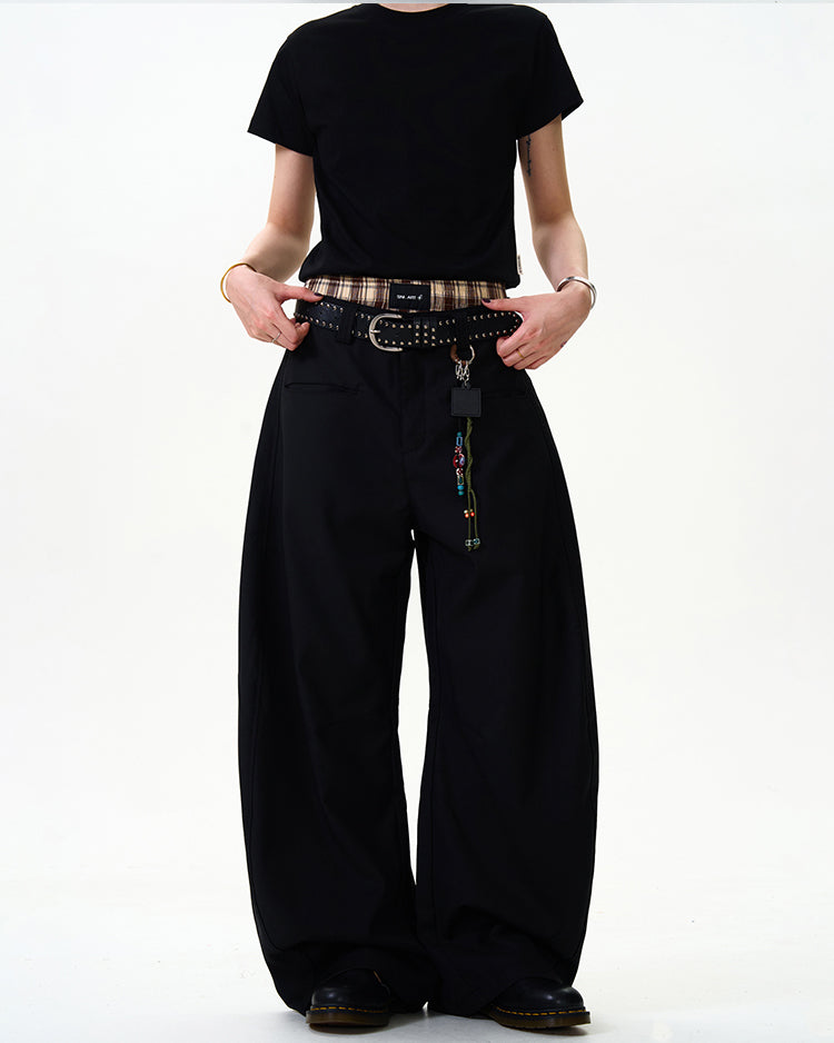 Clean Fit Draped Scimitar Casual Pants