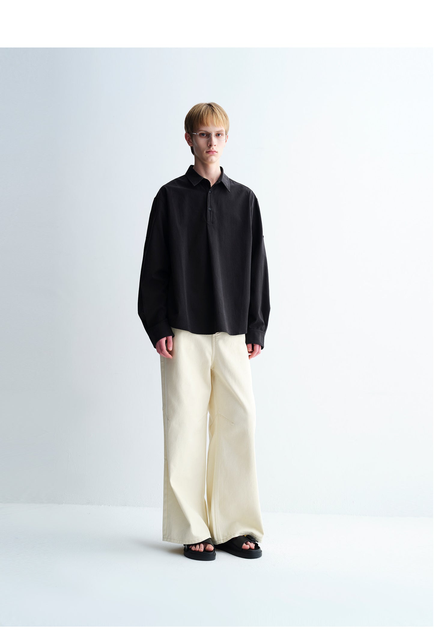 Henry Color Loose-Sleeve Lightweight Shirt