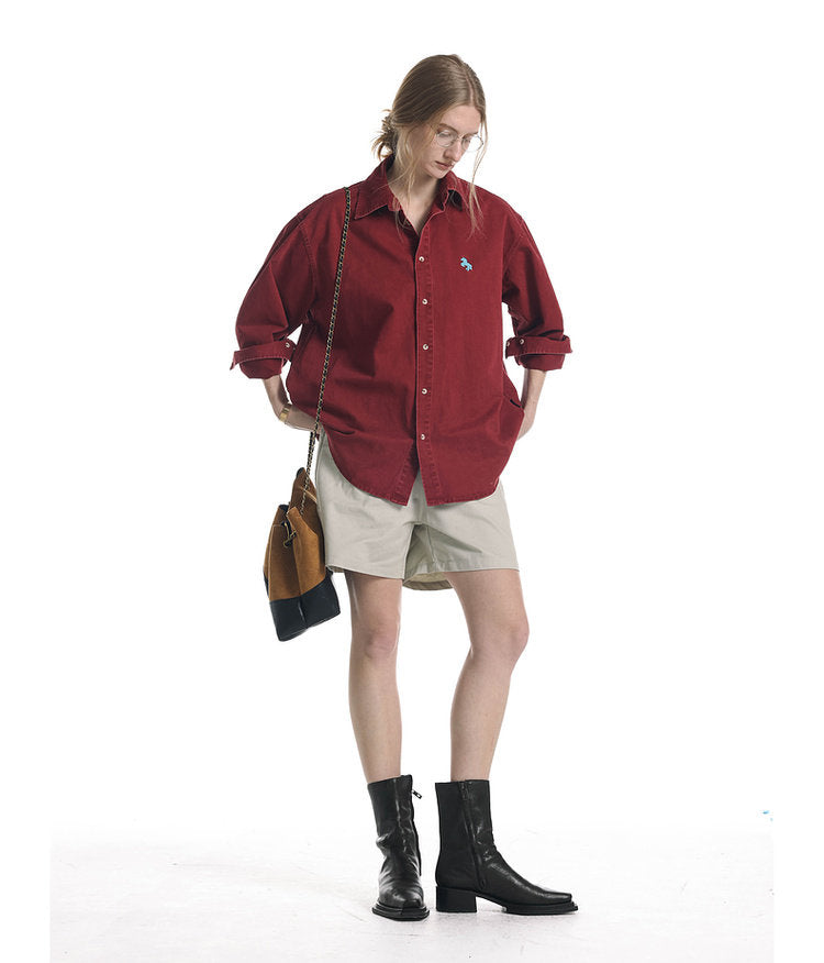 Vintage-Style Brushed Shirt