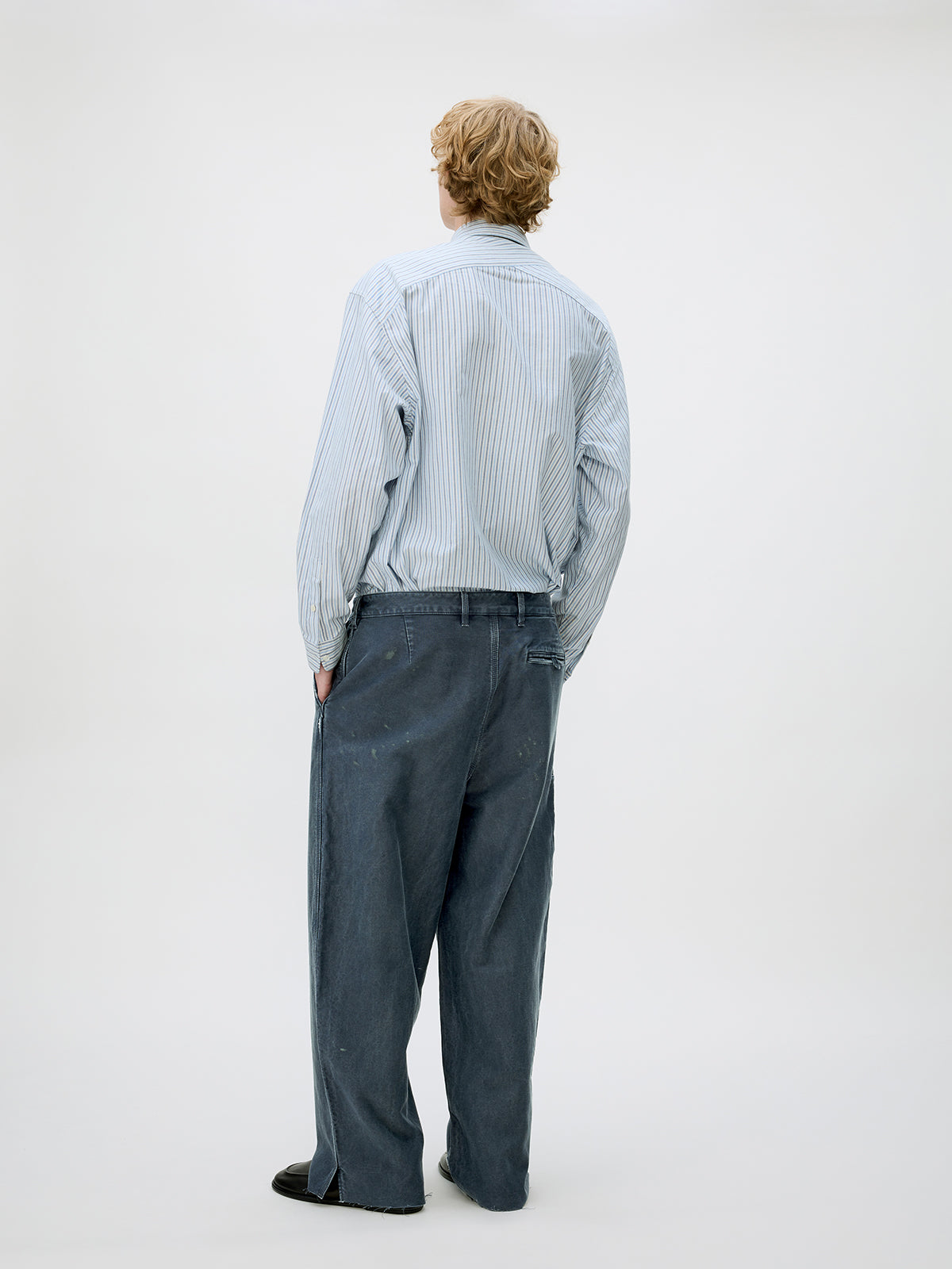 Heavy-Wash Finish Casual Pants