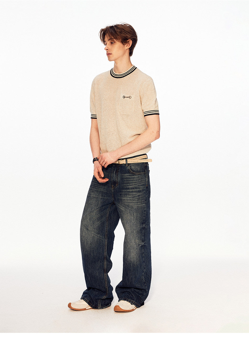 Classic Crew-Neck Knit Shirt