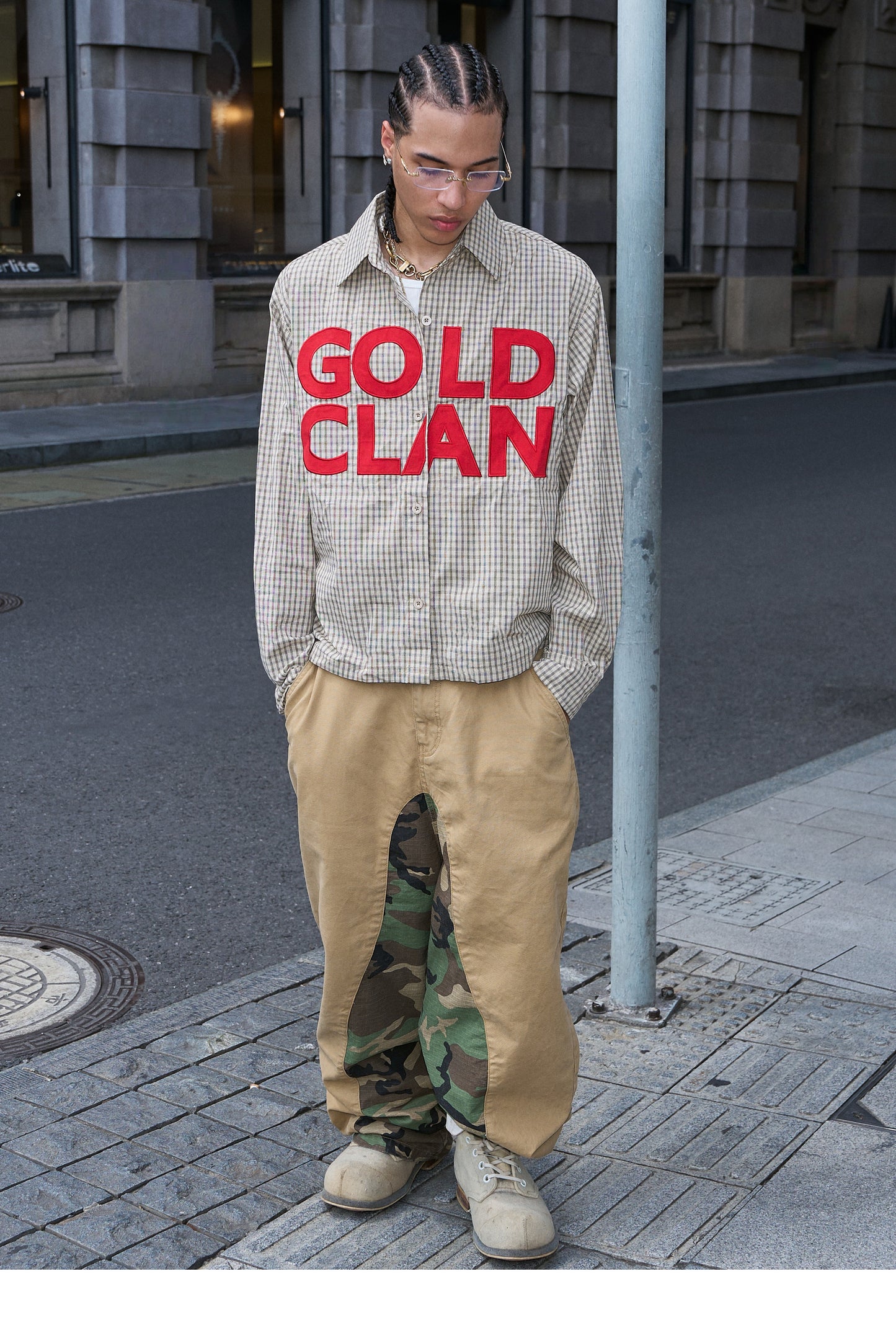 Patchwork Check Shirt