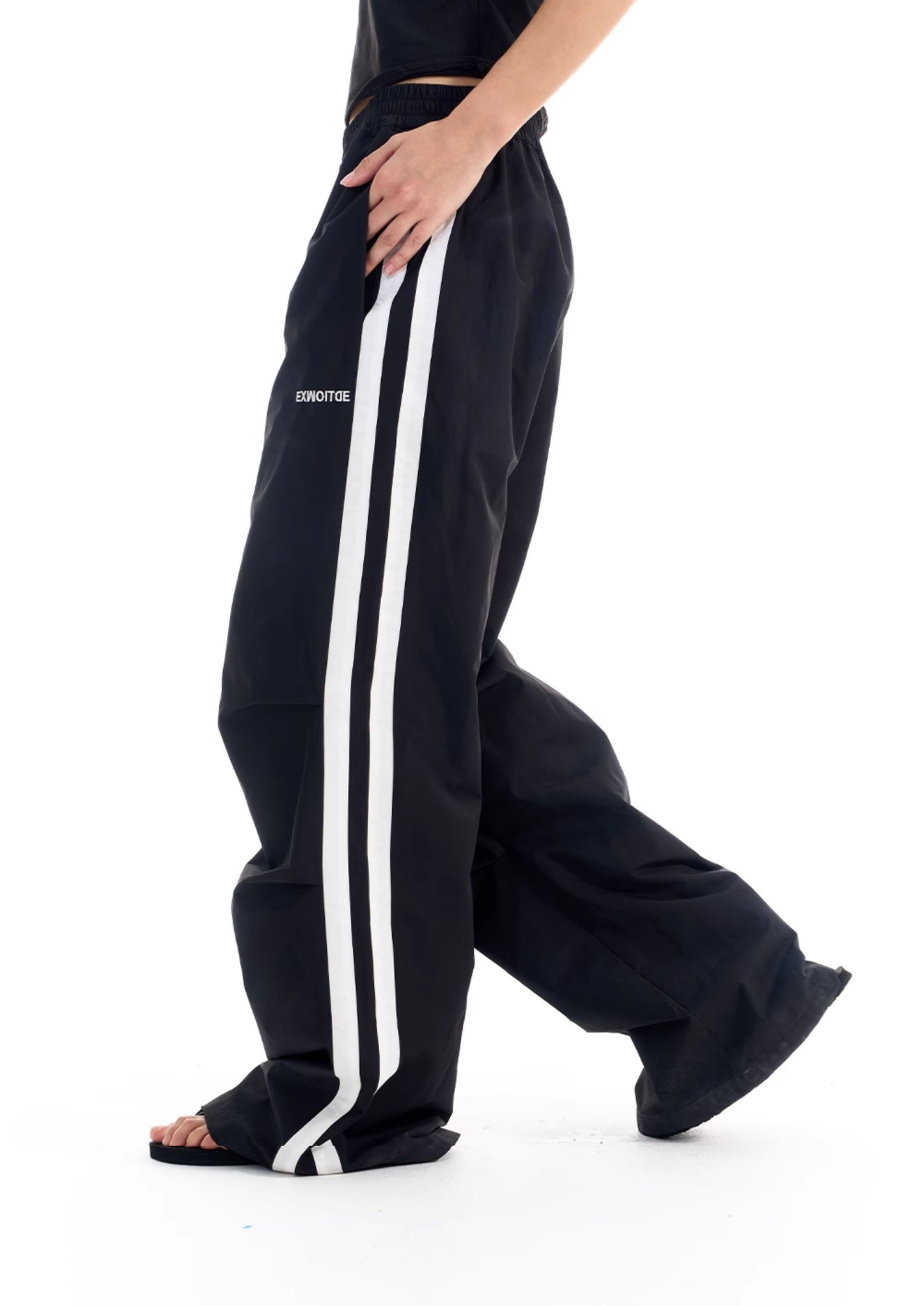 Damage Pleated Casual Pants