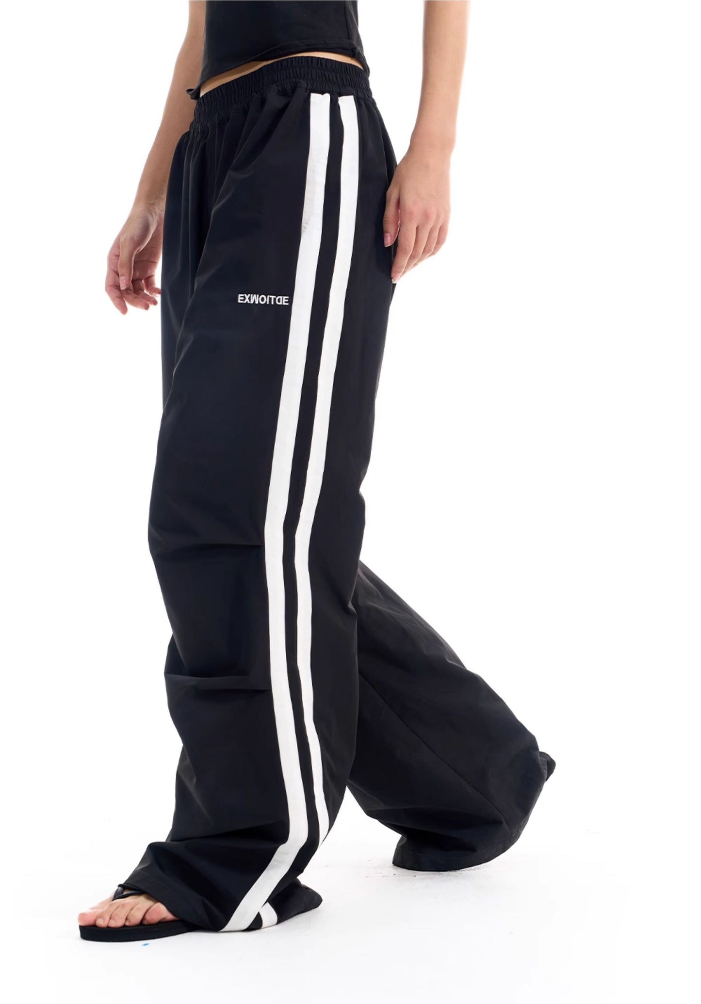 Damage Pleated Casual Pants