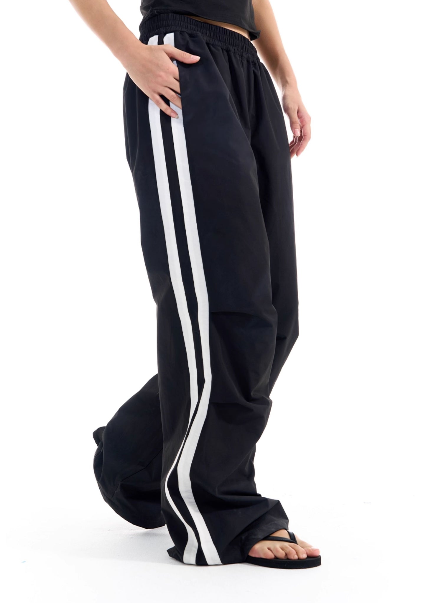 Damage Pleated Casual Pants