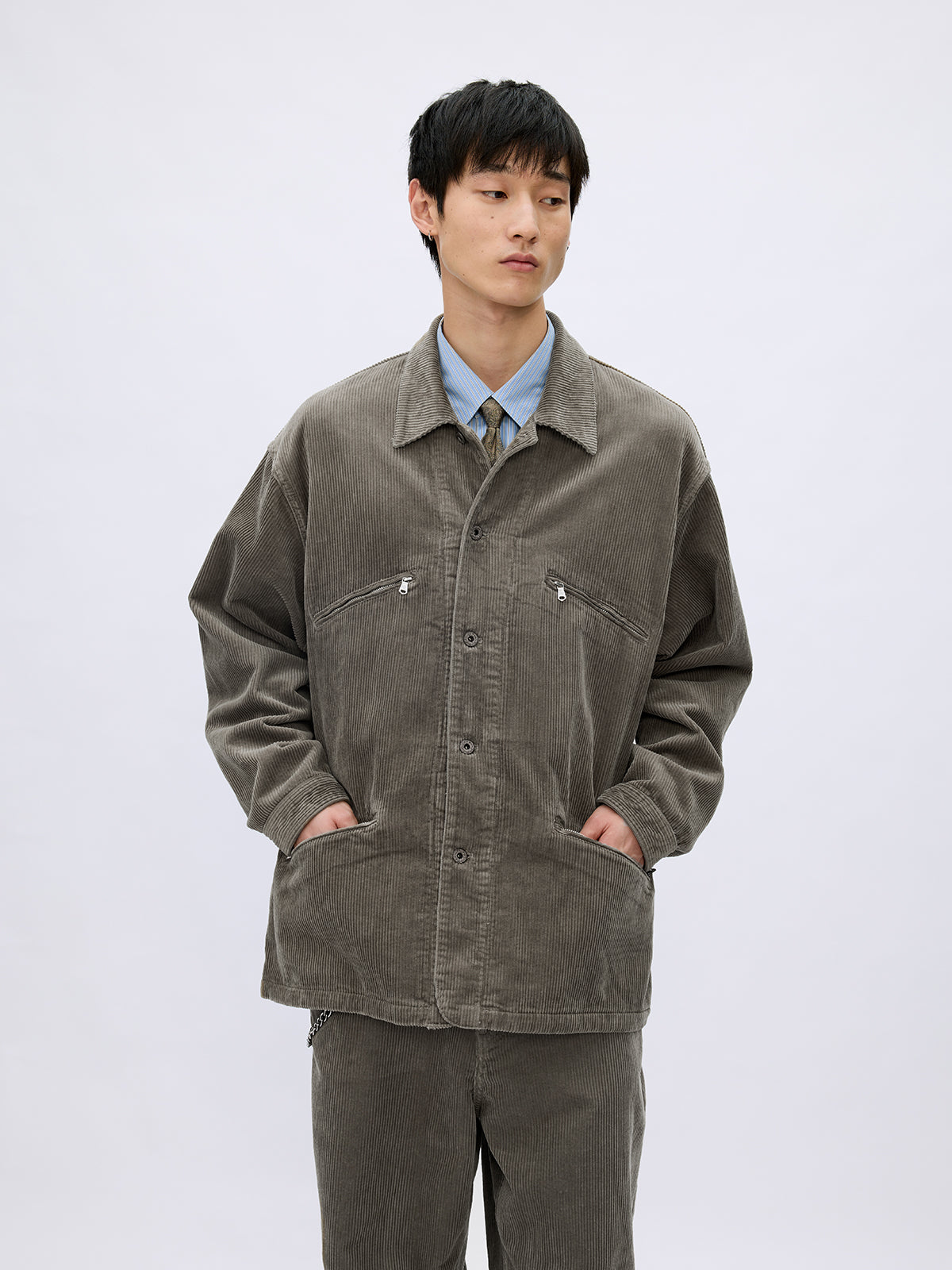 Wash-processed Cotton Corduroy Jacket