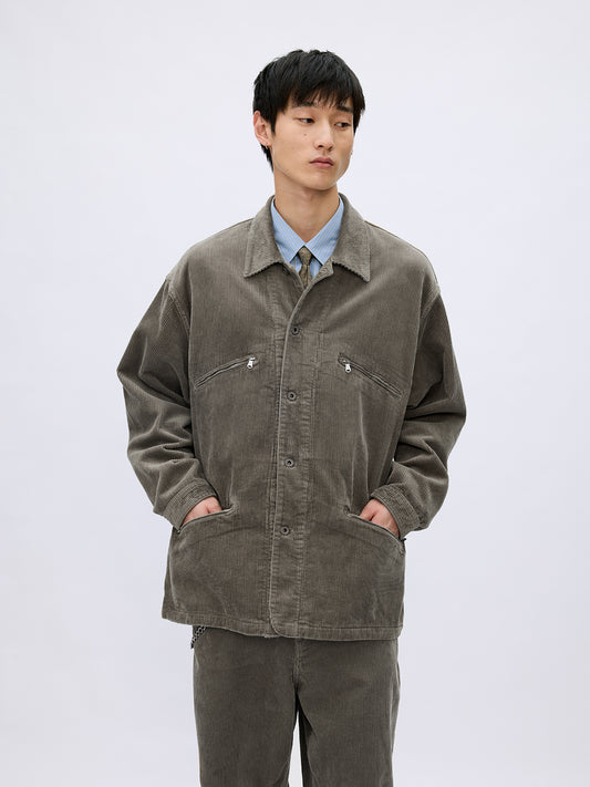 Wash-processed Cotton Corduroy Jacket