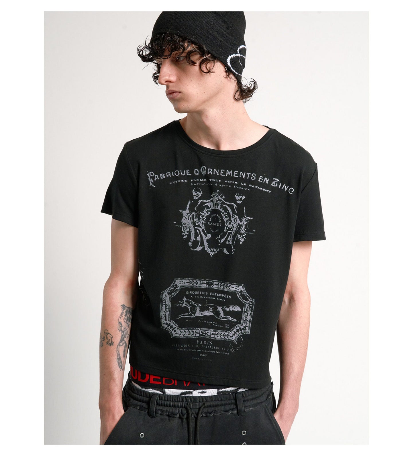 Stamp-Printed T-Shirt