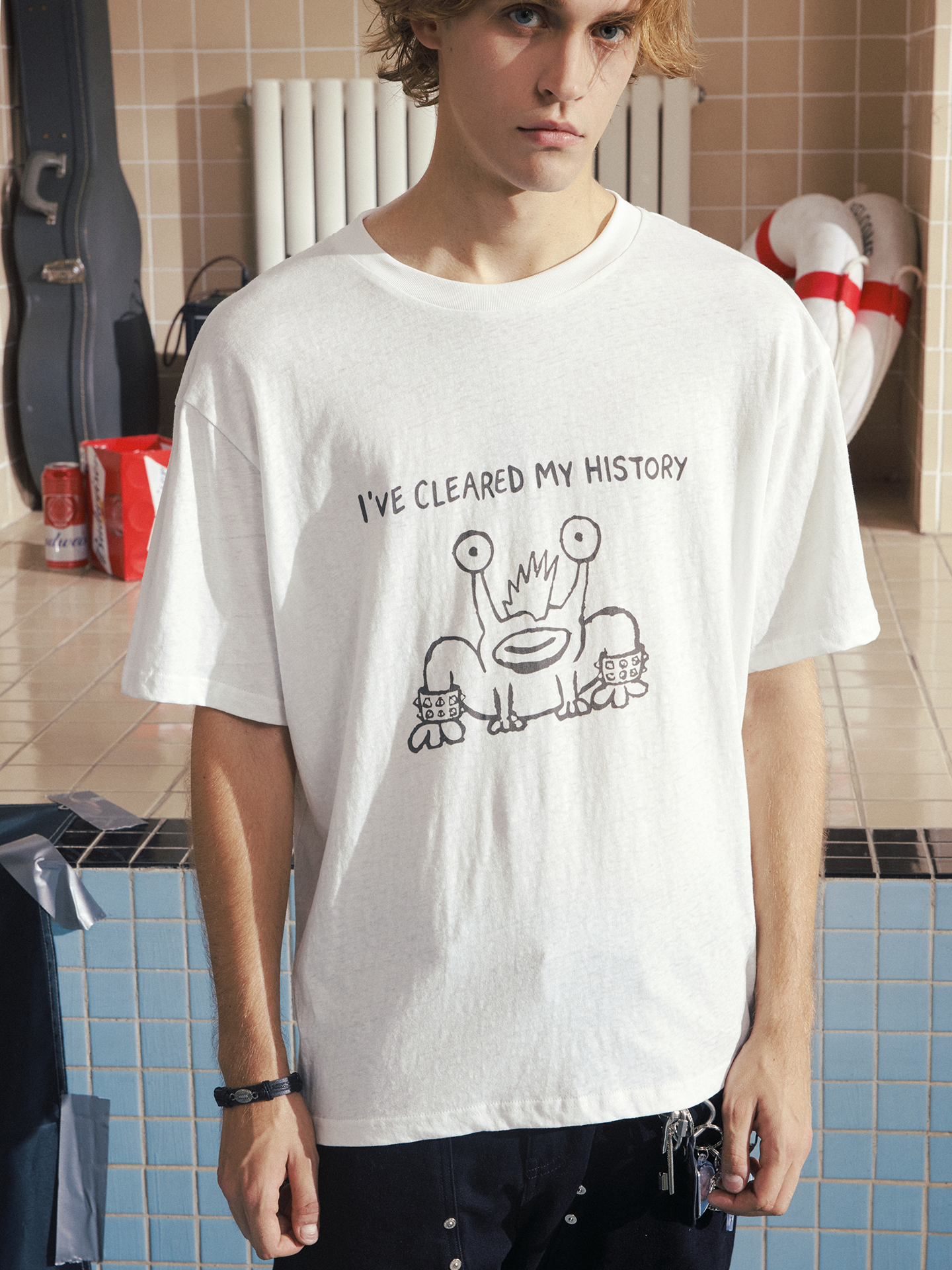 Oversized Vintage-Print T-Shirt