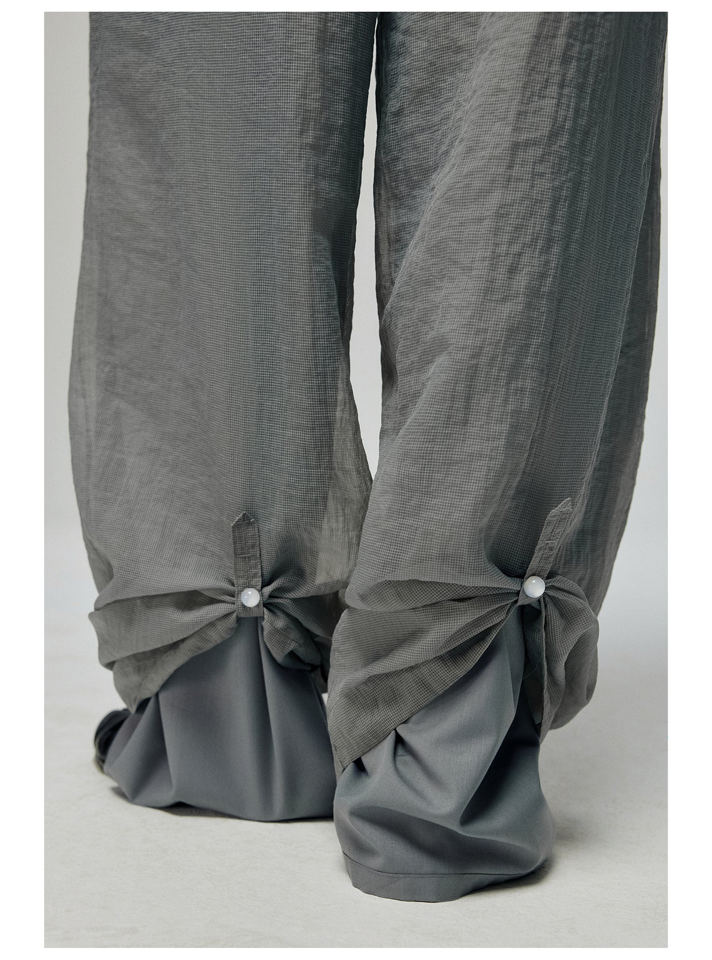 Nylon Waistband Double Layer Casual Pants