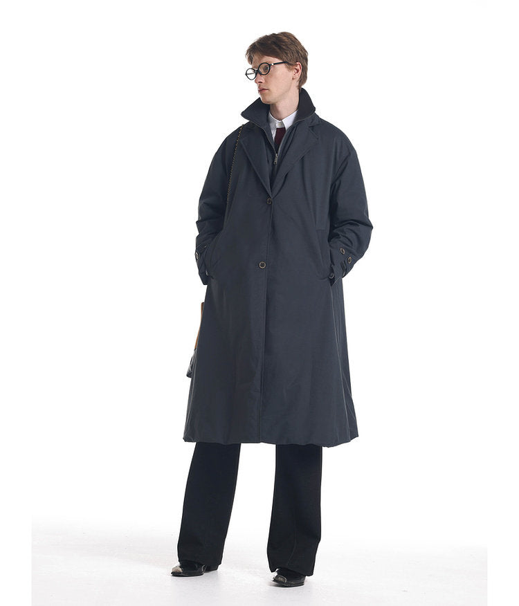 Faux Two-Piece Windproof Coat