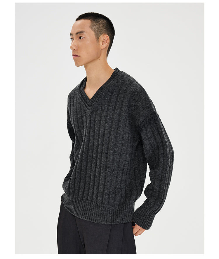Double V-Neck Sweater