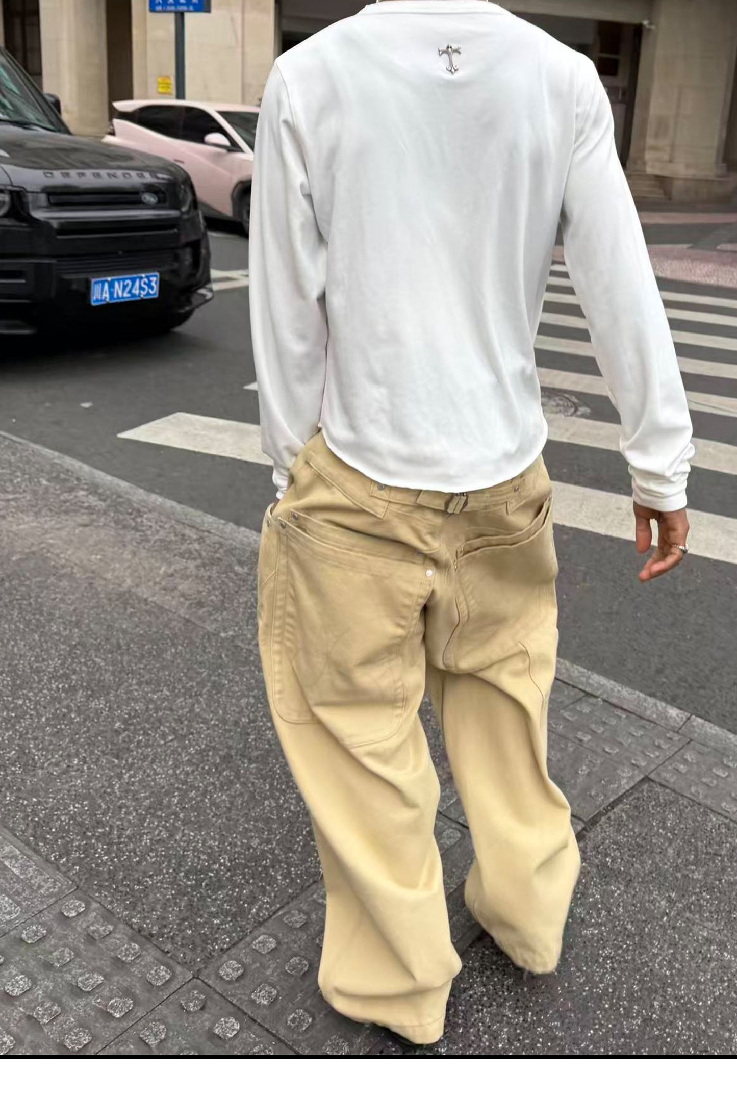 배기 캔버스 카고 팬츠