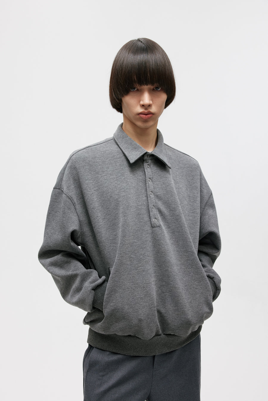 Lapel Air Layer Sweatshirt