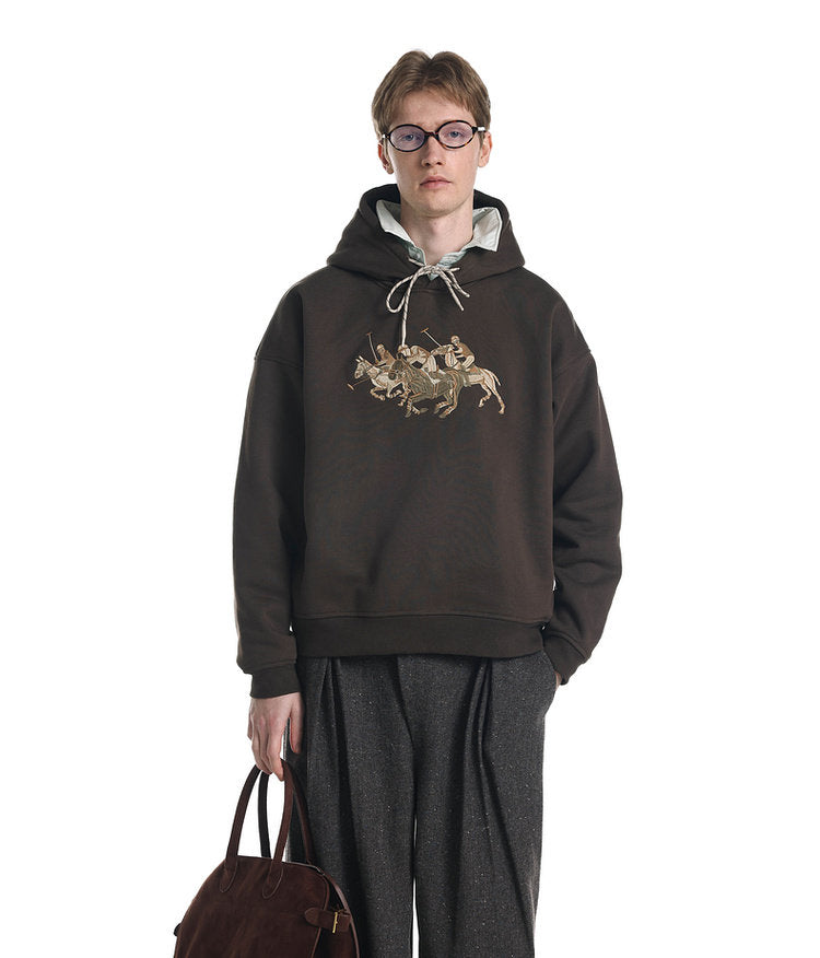 Embroidered Short Sweatshirt