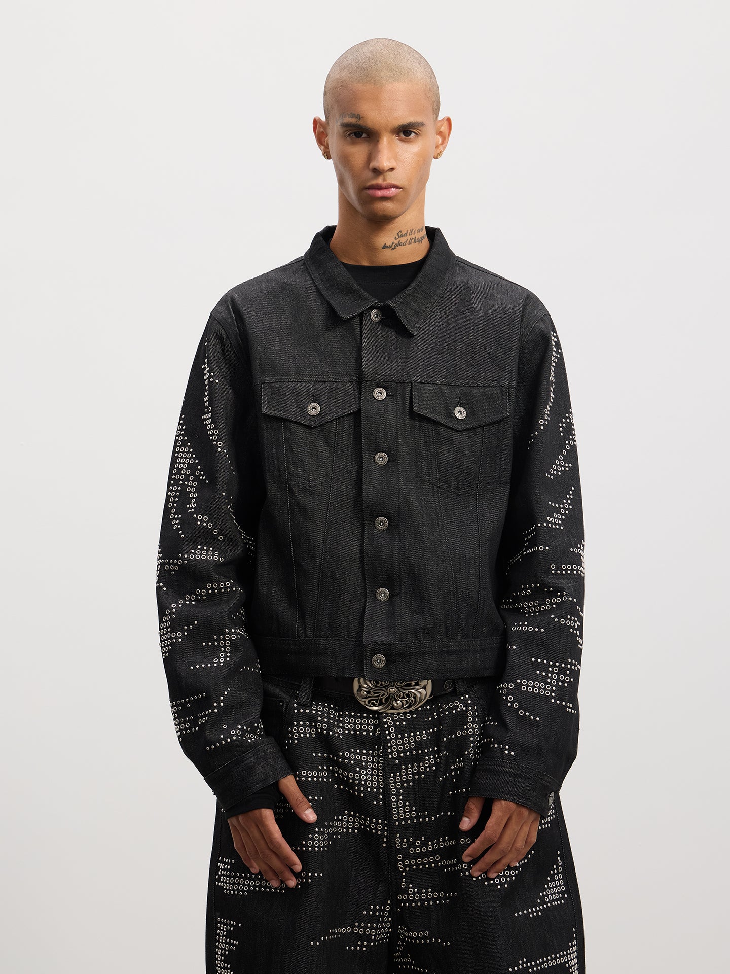 Heavy Tiger Print Denim Jacket