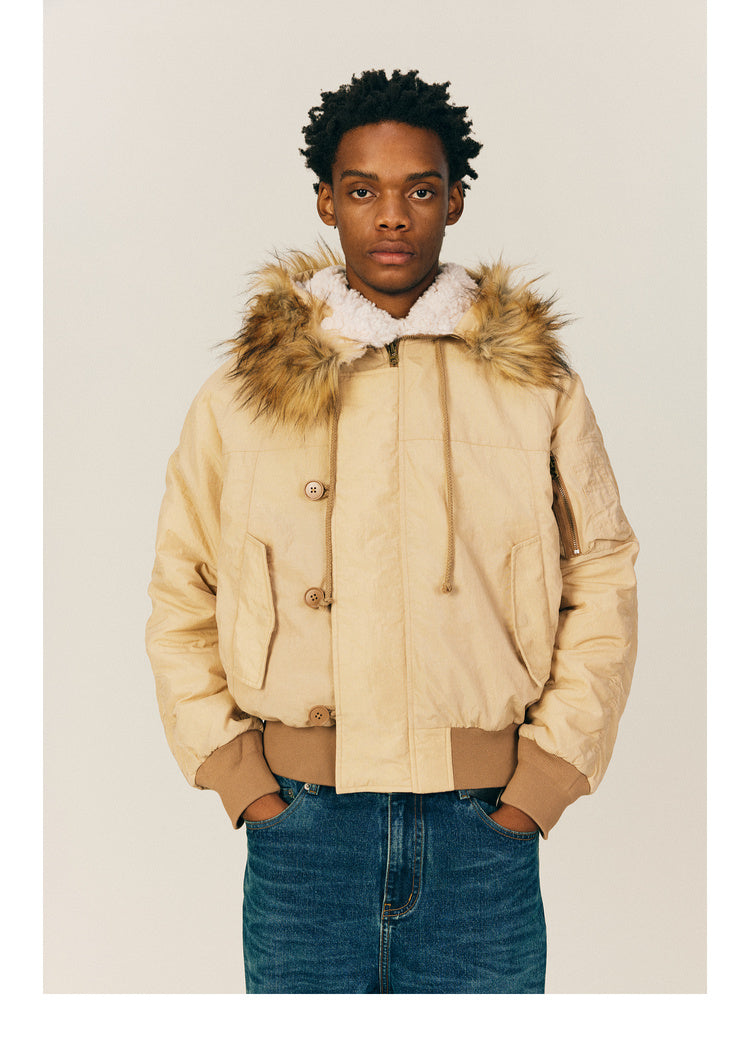 Hooded quilted jacket