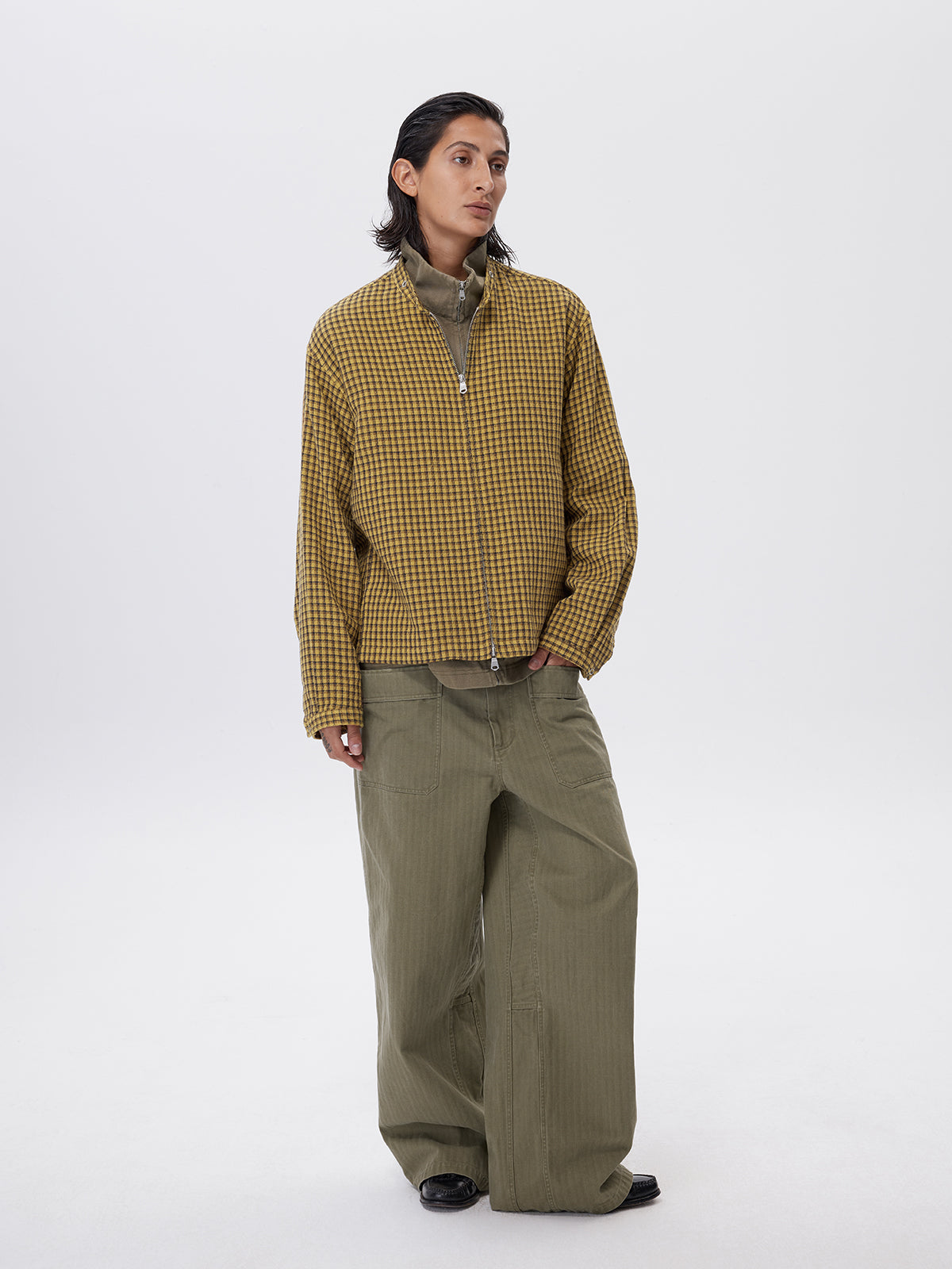 Cotton Check Pattern Jacket